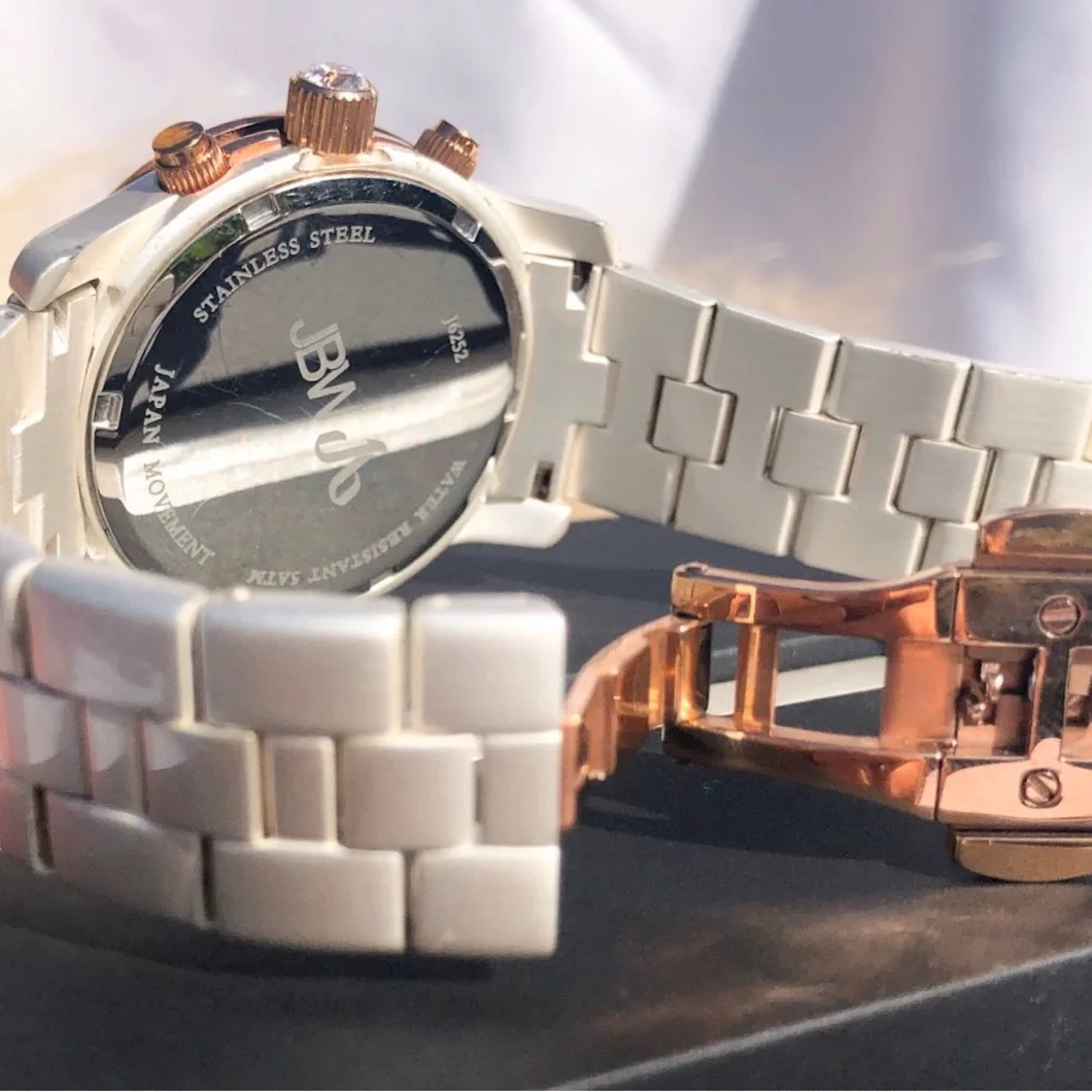 💎 JBW Diamond & Swarovski crystal 18k rosegold watch mother of pearl 723